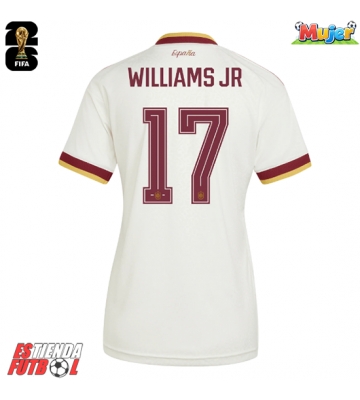 España Nico Williams #17 Segunda Equipación Mujer Mundial 2026 Manga Corta